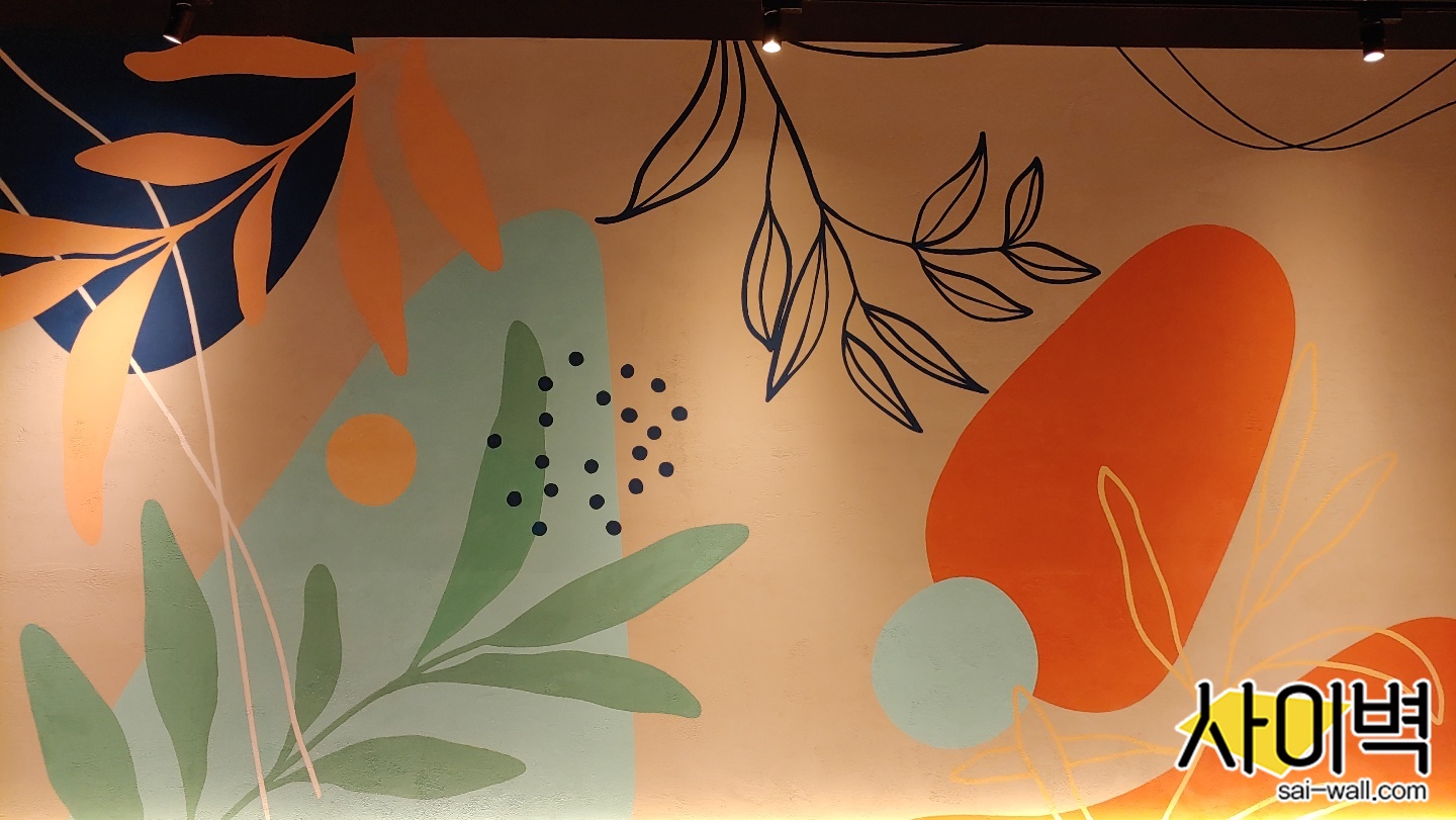 커피빈 부산중앙점 벽화 시공 사진 10